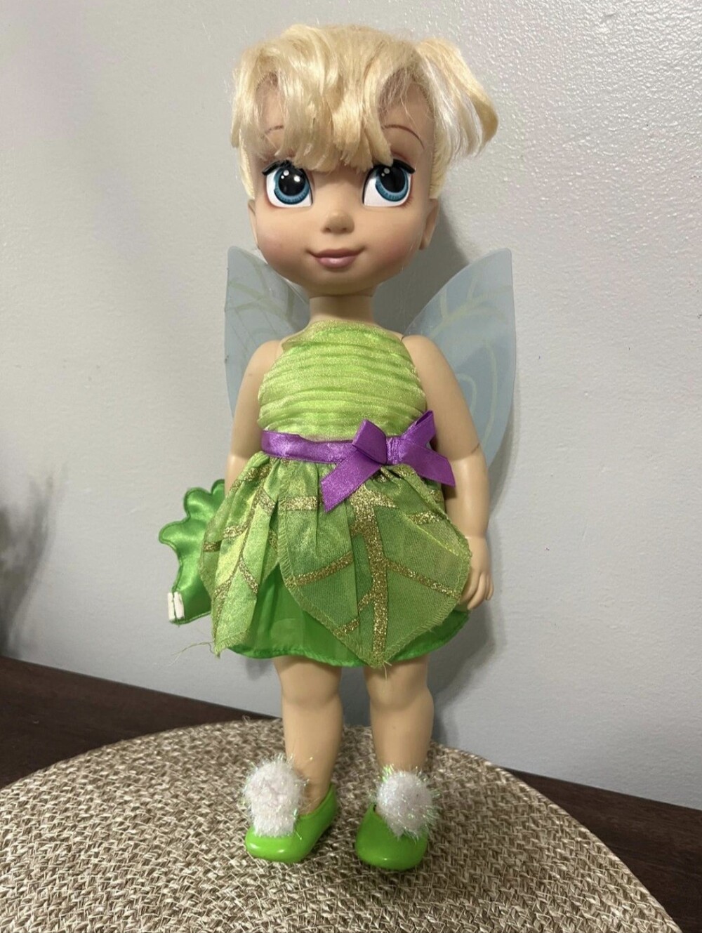Disney Store Animators Collection Tinker Bell  15” Doll w/ Shoes & Crocodile